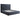 Black upholstered button tufted storage platform bed. Crushed velvet material. 