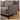 Maxime Light Brown Sofa -  featuring box cushion back and seat cushions, tapered, angled legs, and curved track arms. 